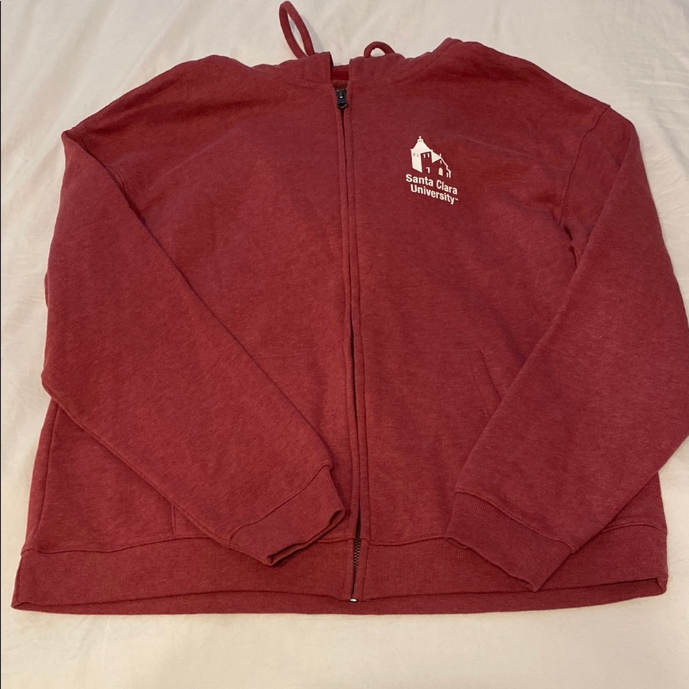 Santa Clara University Red Zip-Up Hoodie